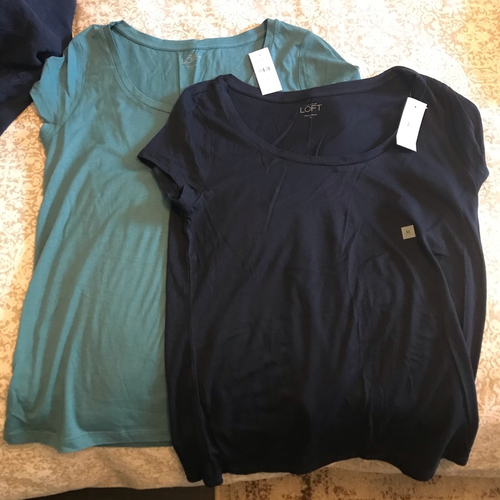Lot of 2 NWT LOFT tees - great for layering!
